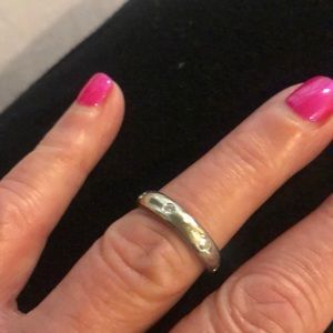 Whit gold Wedding Band